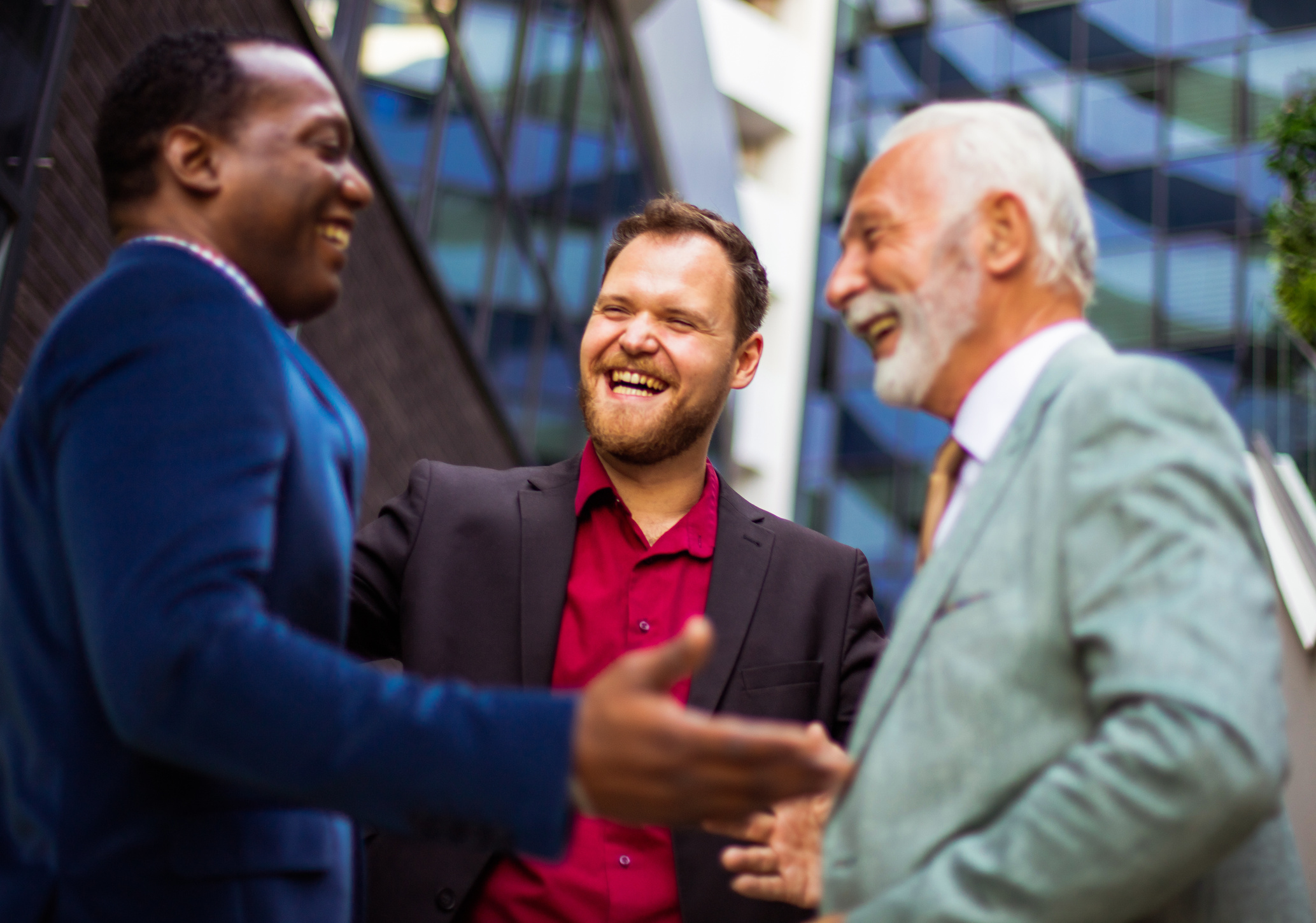 Happy businessmen.